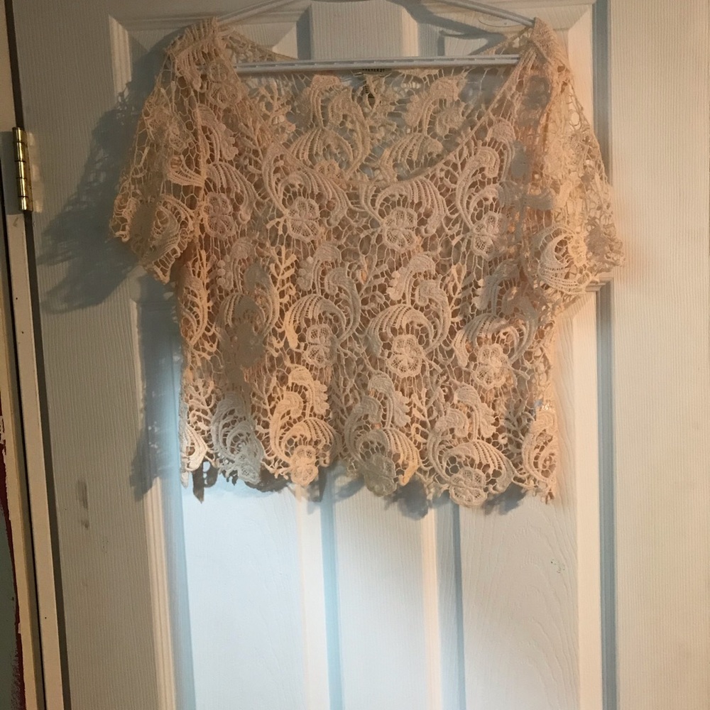 Pink Lace Forever 21 Crop Top